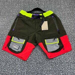 AlphaStyle Mervin Hiking Shorts Men Medium‎ Dark Olive Colorblock Outdoor New 33